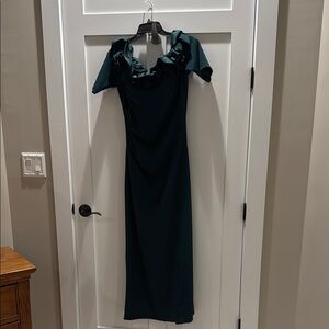 Elegant Green Ruffle Dress